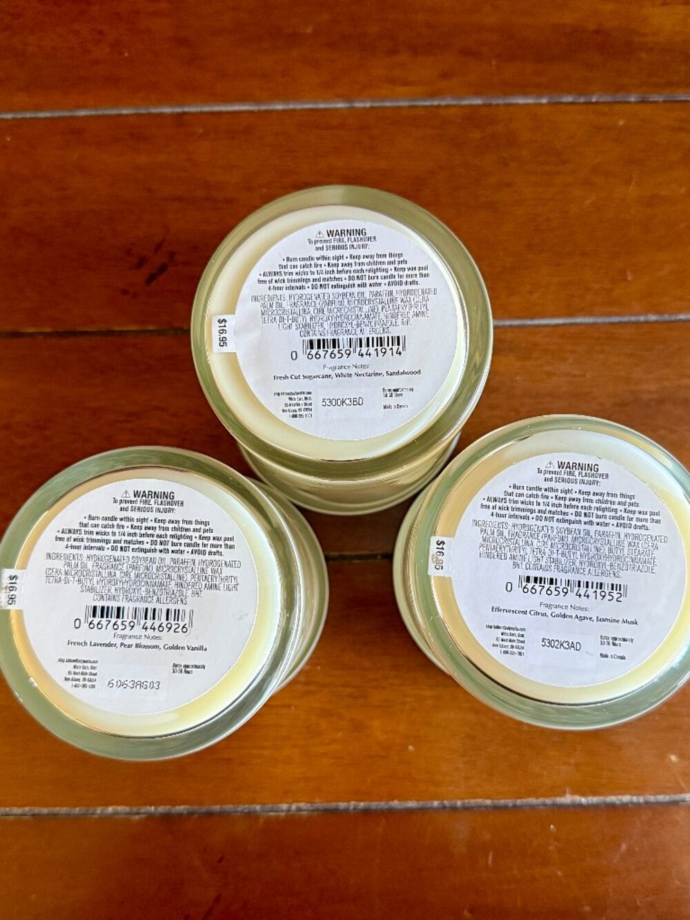 NEW 3-Pc Single Wick Candles Bath & Body Works TRIO - Picture 3 of 3